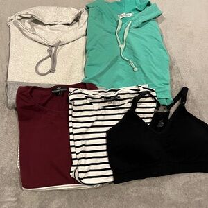 EUC Size S/M Nursing Queen, Latched Mama, & Kindred Bravely Nursing Tops Bundle